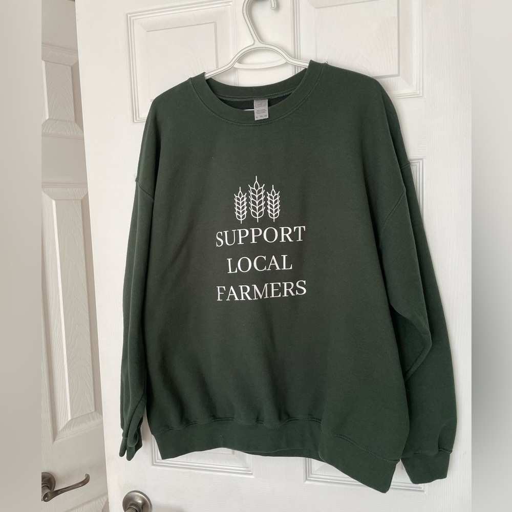 Source Unknown Green Crew Neck Sweater